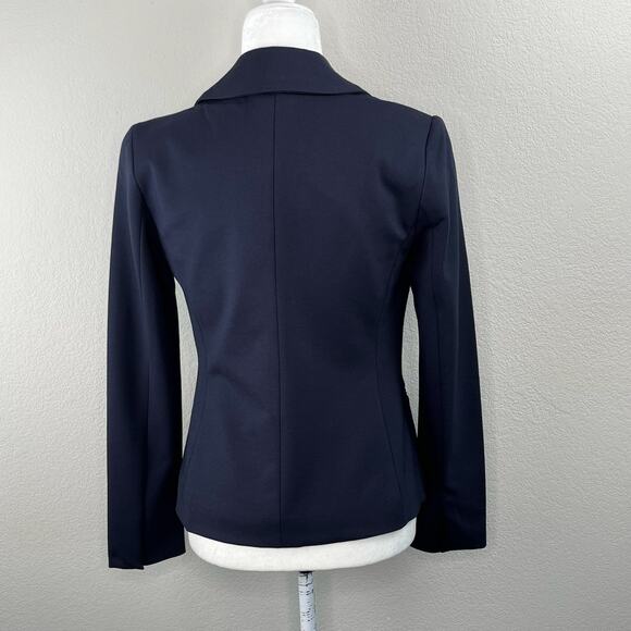 Magaschoni Navy Blue Single Breasted One Button Peak Lapel Blazer NWT Size 10 - Picture 2 of 13